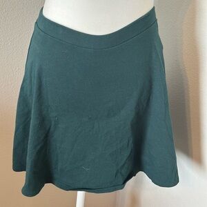 Green flare skirt